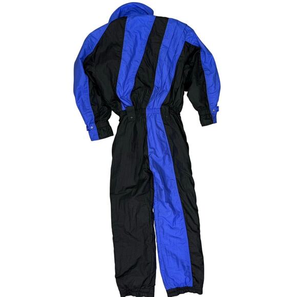 Tyrolia by Head Vintage One-Piece Ski Suit Women’s Small Blue Black Snow Suit - Picture 4 of 8